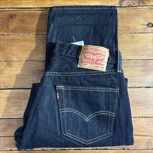 Levi's 501 Jeans Men's **32x28 Black Denim Button Fly Original Fit Workwear READ